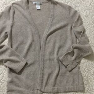 Sarah spencer size large cardigan-COLOR TAN
